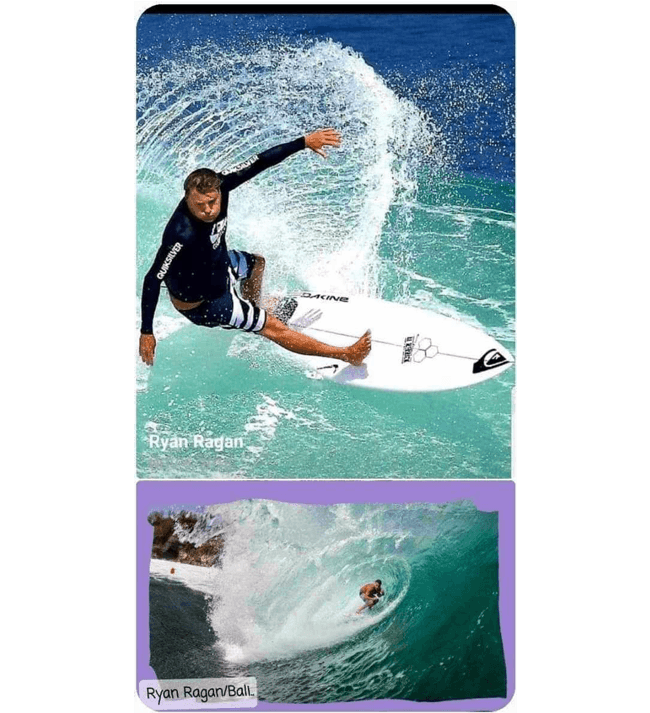 Ryan Ragan surfing